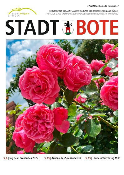 Stadtbote Juli - September 2026